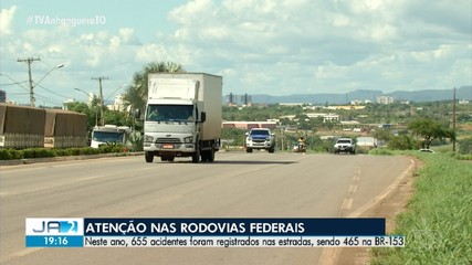 Mais de 600 acidentes foram registrados em rodovias federais no Tocantins em 2025
