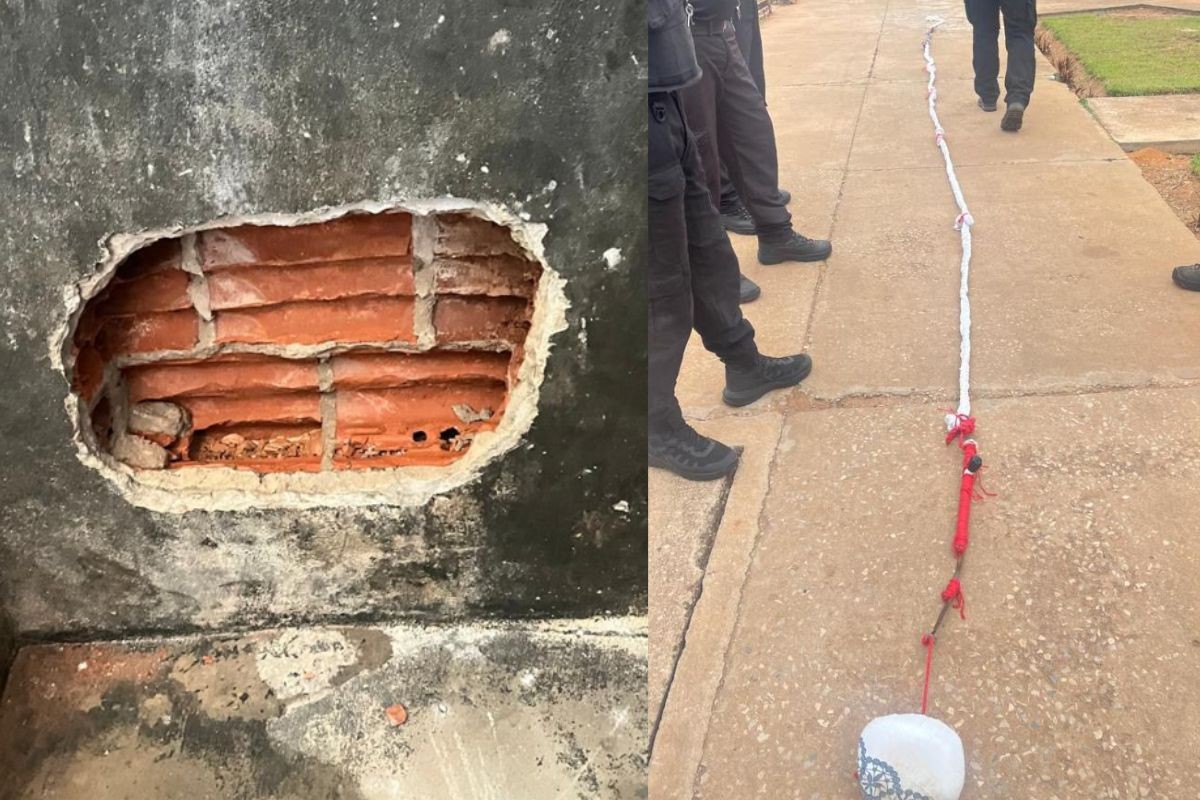 Detentos tentam fugir de penitenciária em Cáceres (MT), mas são impedidos por policiais
