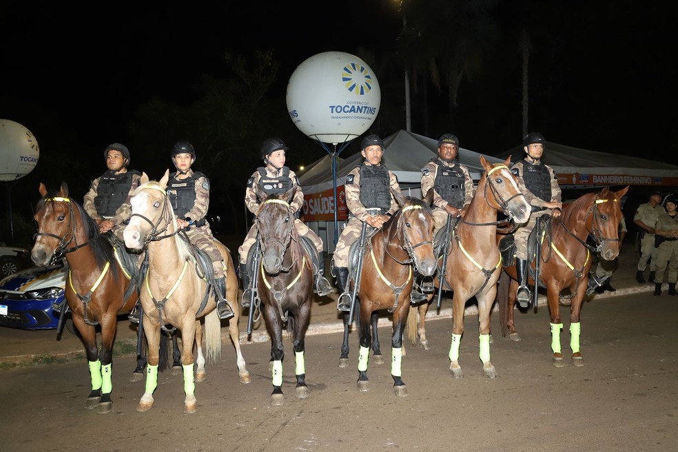 Cavalaria da PM atua durante grandes eventos como em shows, cavalgada e outros — Foto: Divulgação/RPMON