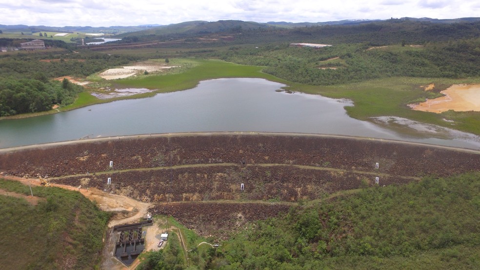 Barragem de exploração e trabalho de urânio em Caldas (MG) — Foto: Divulgação/INB 