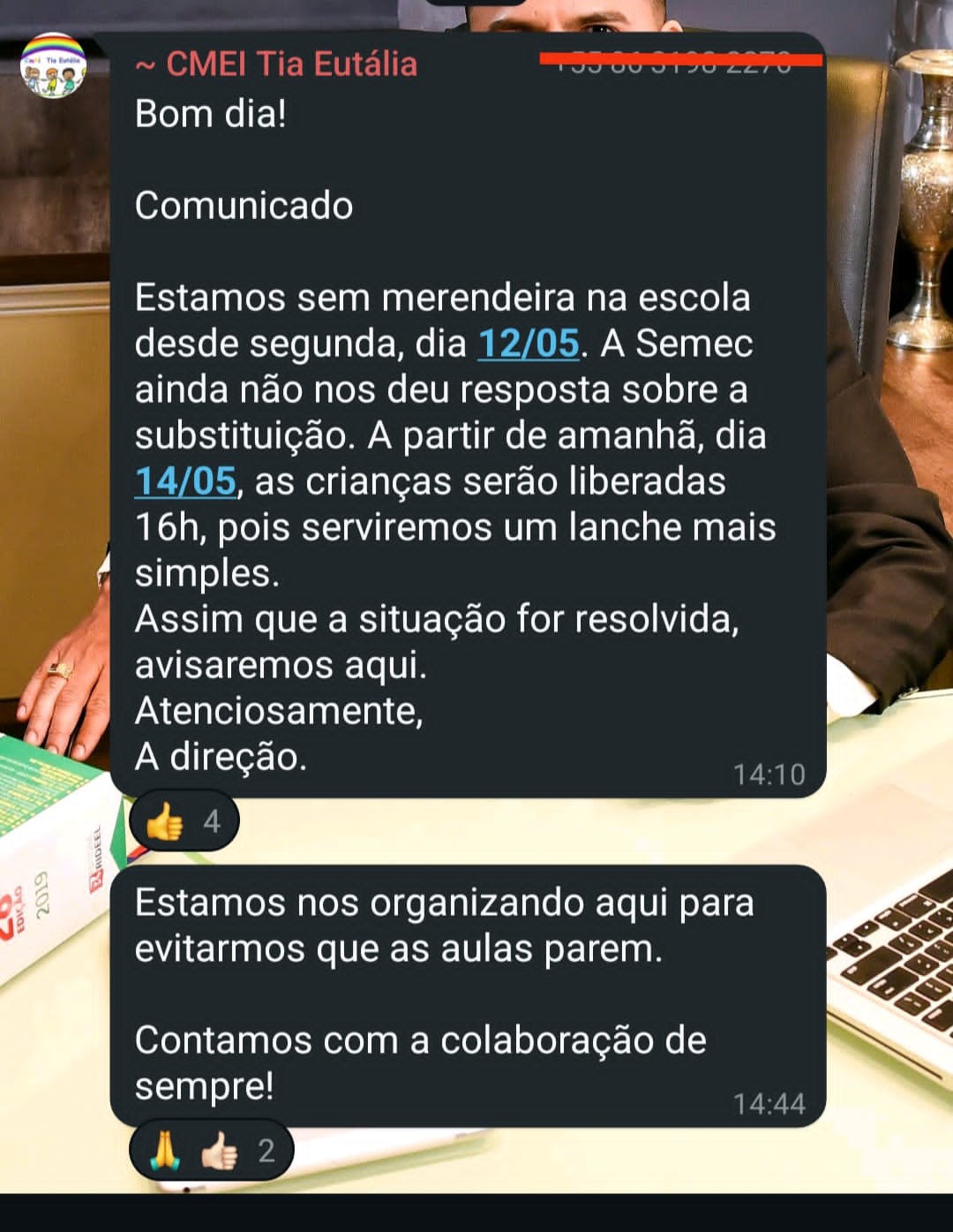 Por falta de merenda, crianças são liberadas mais cedo de creche na Zona Sudeste de Teresina