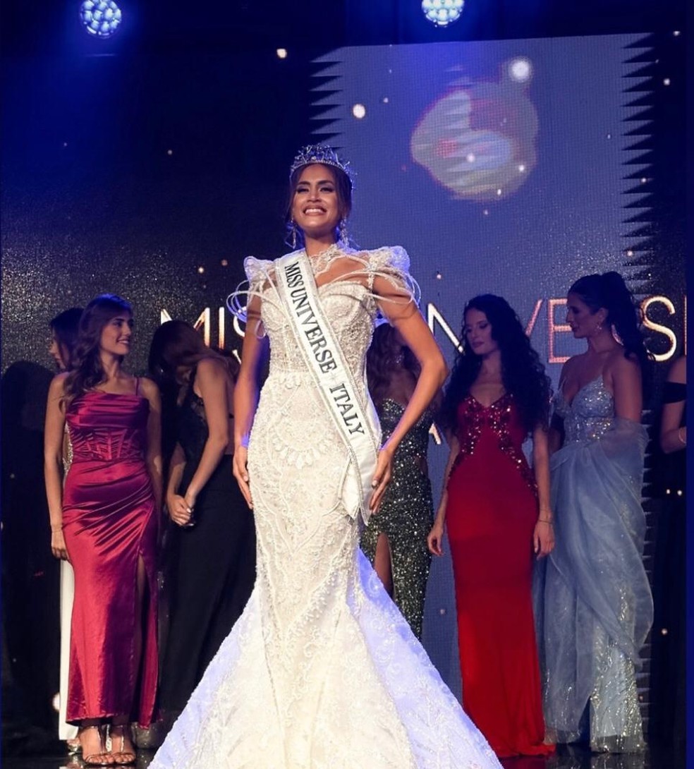 Modelo baiana venceu o concurso de Miss da Itália — Foto: Reprodução/Redes Sociais