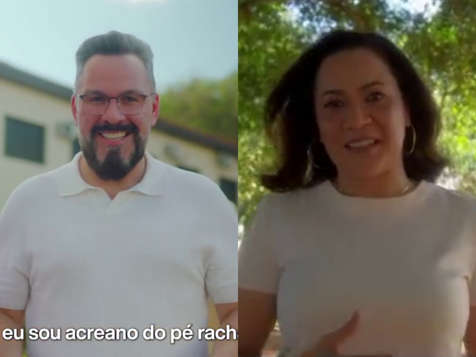 Primeiro dia de campanha na TV: Alan se coloca como 'acreano do pé rachado' e Mailza destaca mandato
