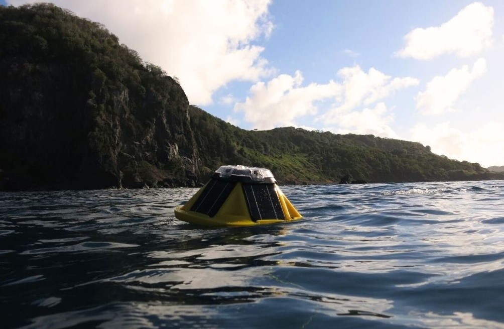 Boia que coleta dados oceanográficos é instalada na Baía dos Golfinhos de Fernando de Noronha 
