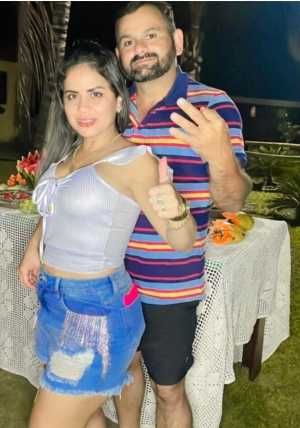 Vítimas foram identificadas como Romildo Borges Martins, de 40 anos, e Crislene Aparecida Ferreira Alves, de 39 anos — Foto: Reprodução
