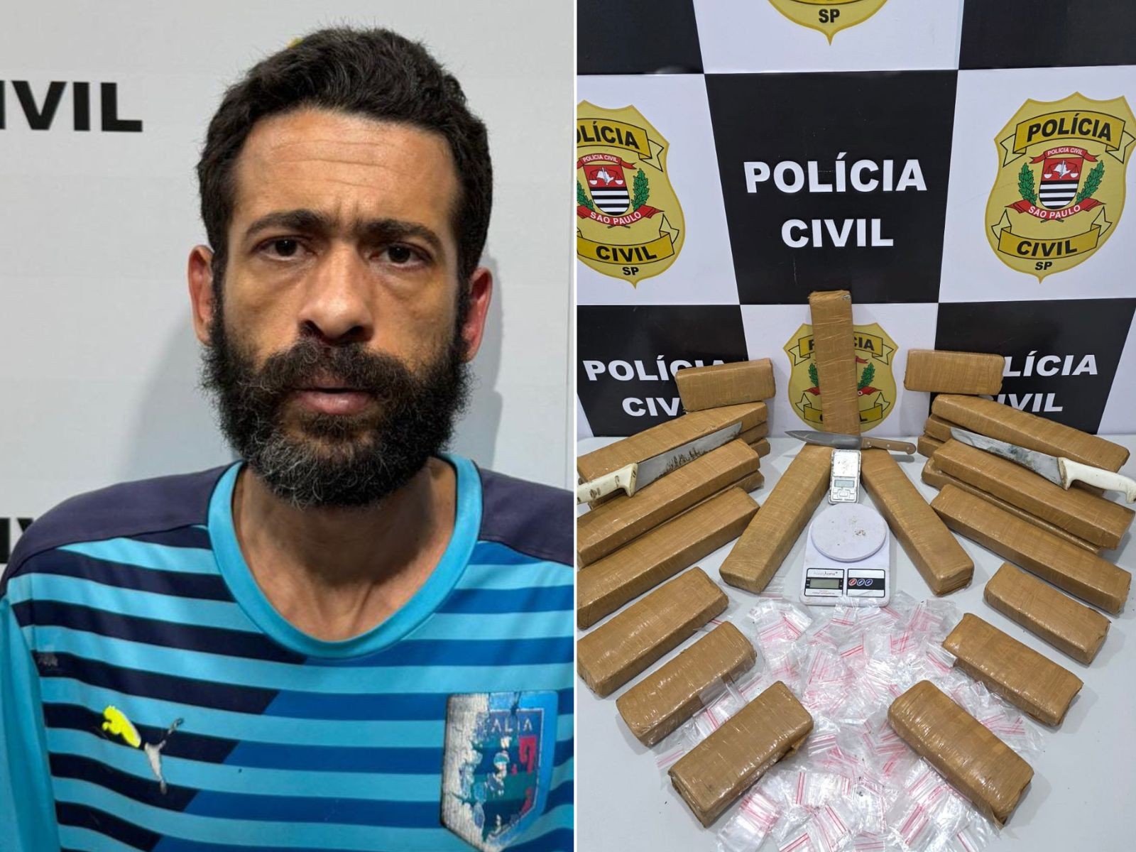 'Filhão' é preso com 20 kg de maconha em apartamento que teria virado depósito do PCC em SP