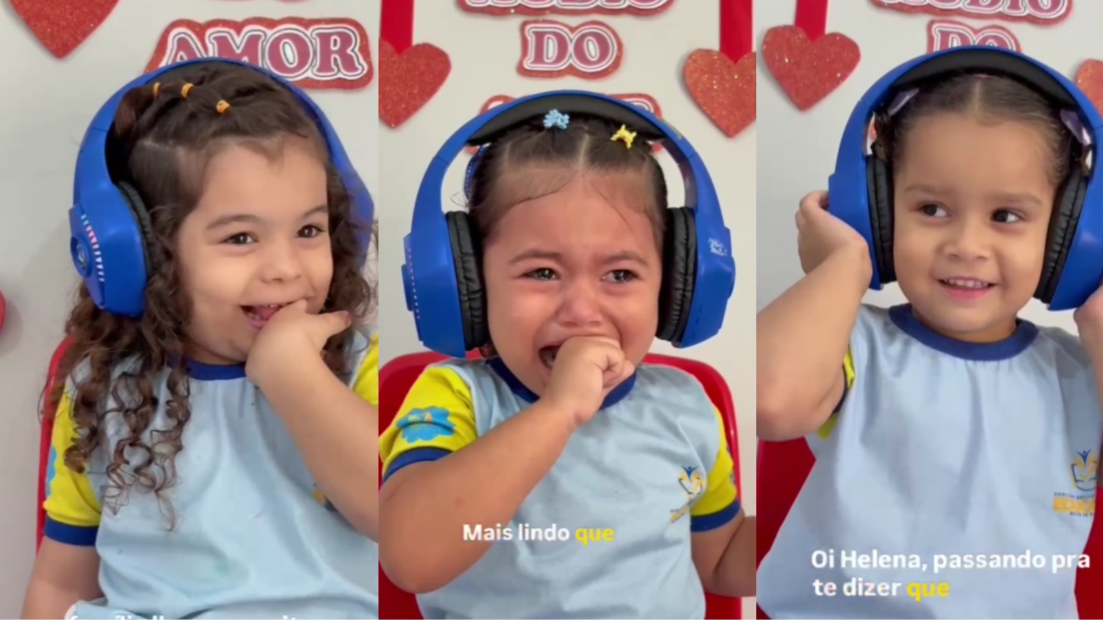 'Áudio do amor': veja novas reações de bebês ao ouvir a voz dos pais em escola e entenda a trend
