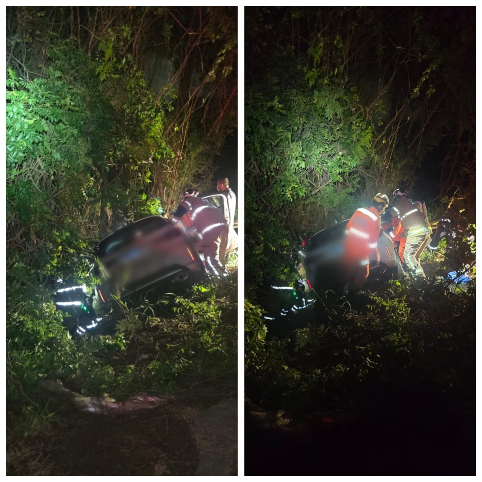 Motorista fica preso às ferragens após carro sair da pista e atingir árvore na BR-365