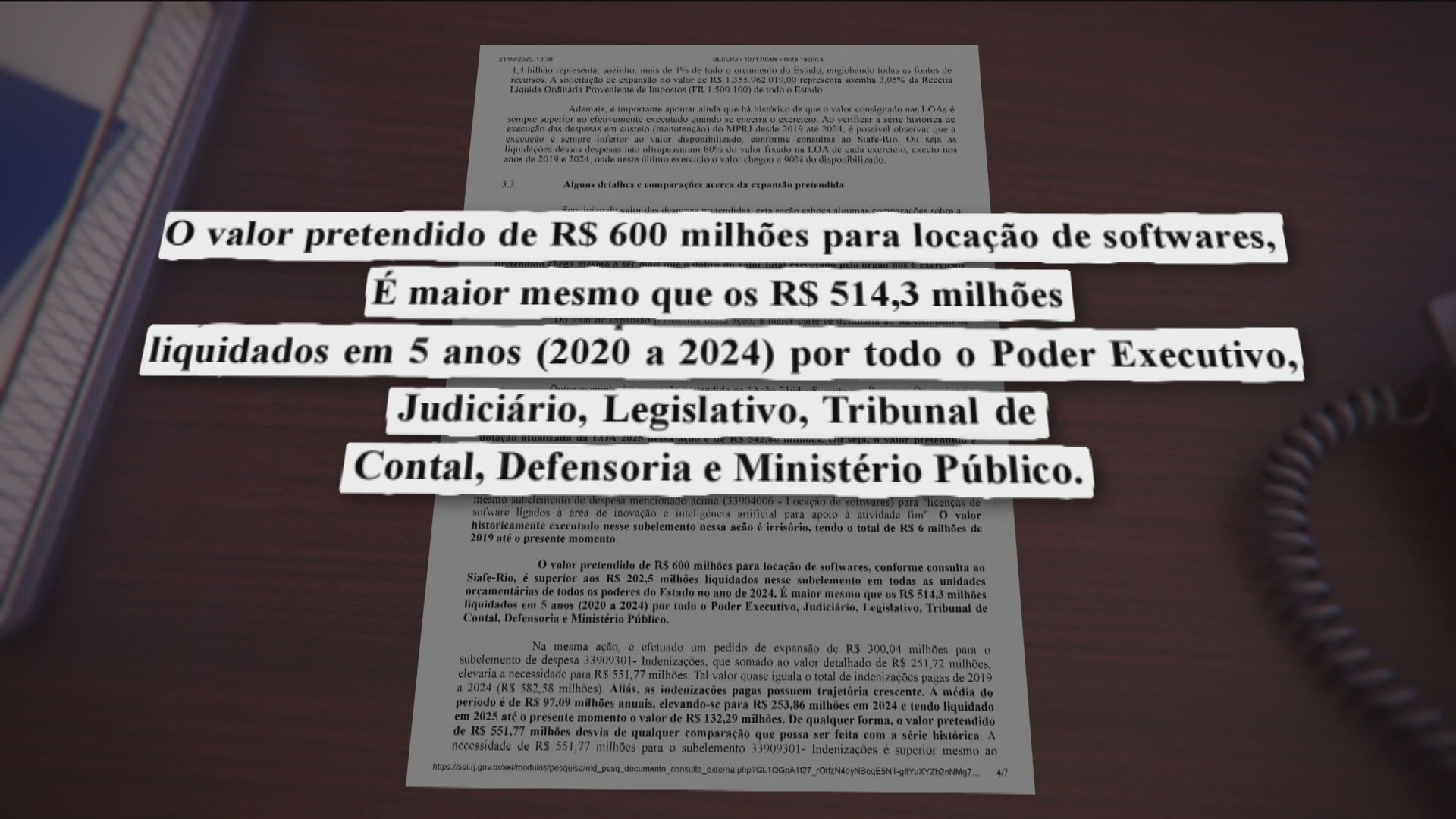 MP pede aumento em orçamento para 2026 e gera embate com o governo do RJ