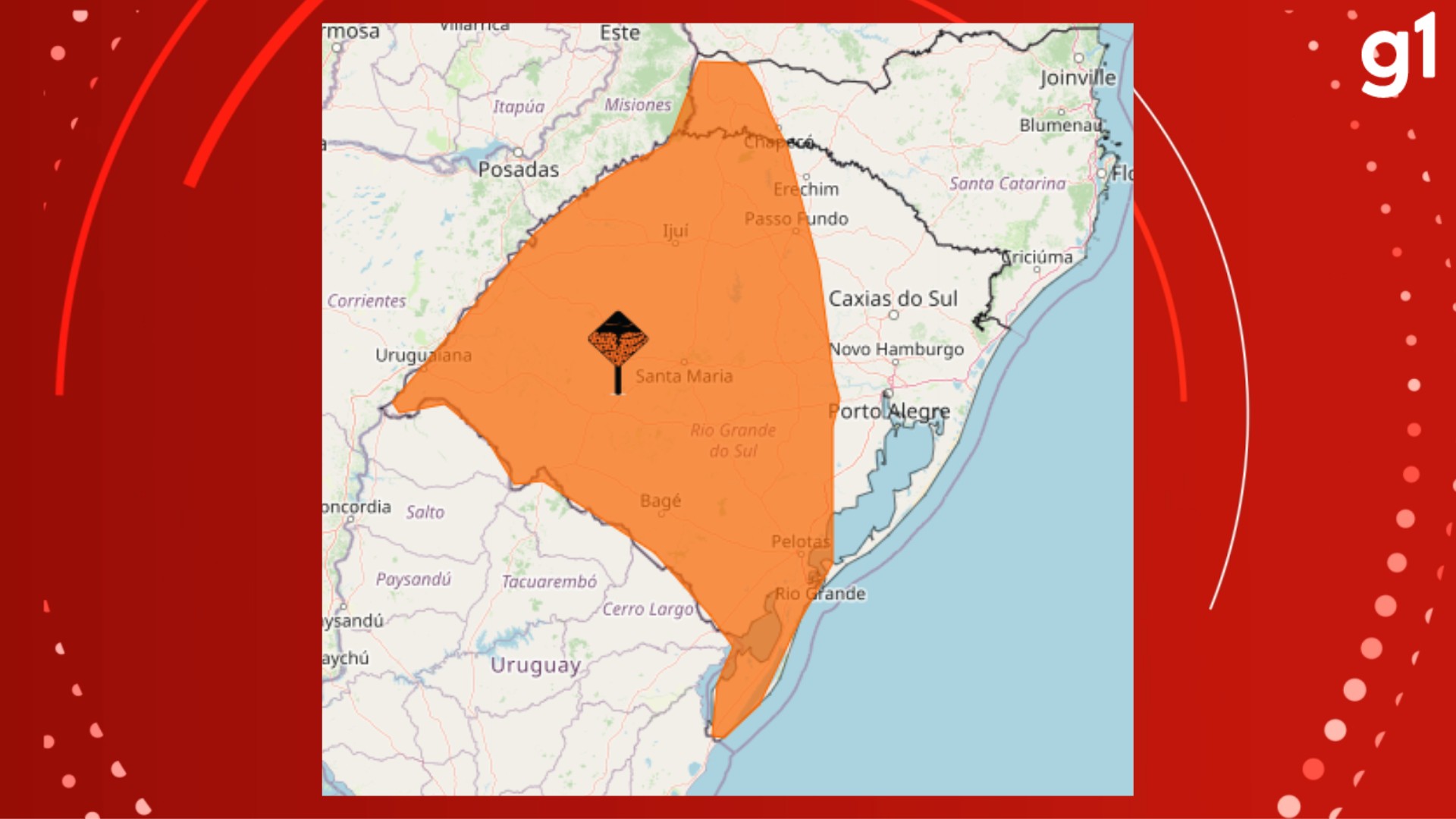 Tempestades atingem o RS nesta quinta-feira: granizo e ventos fortes, alerta governador