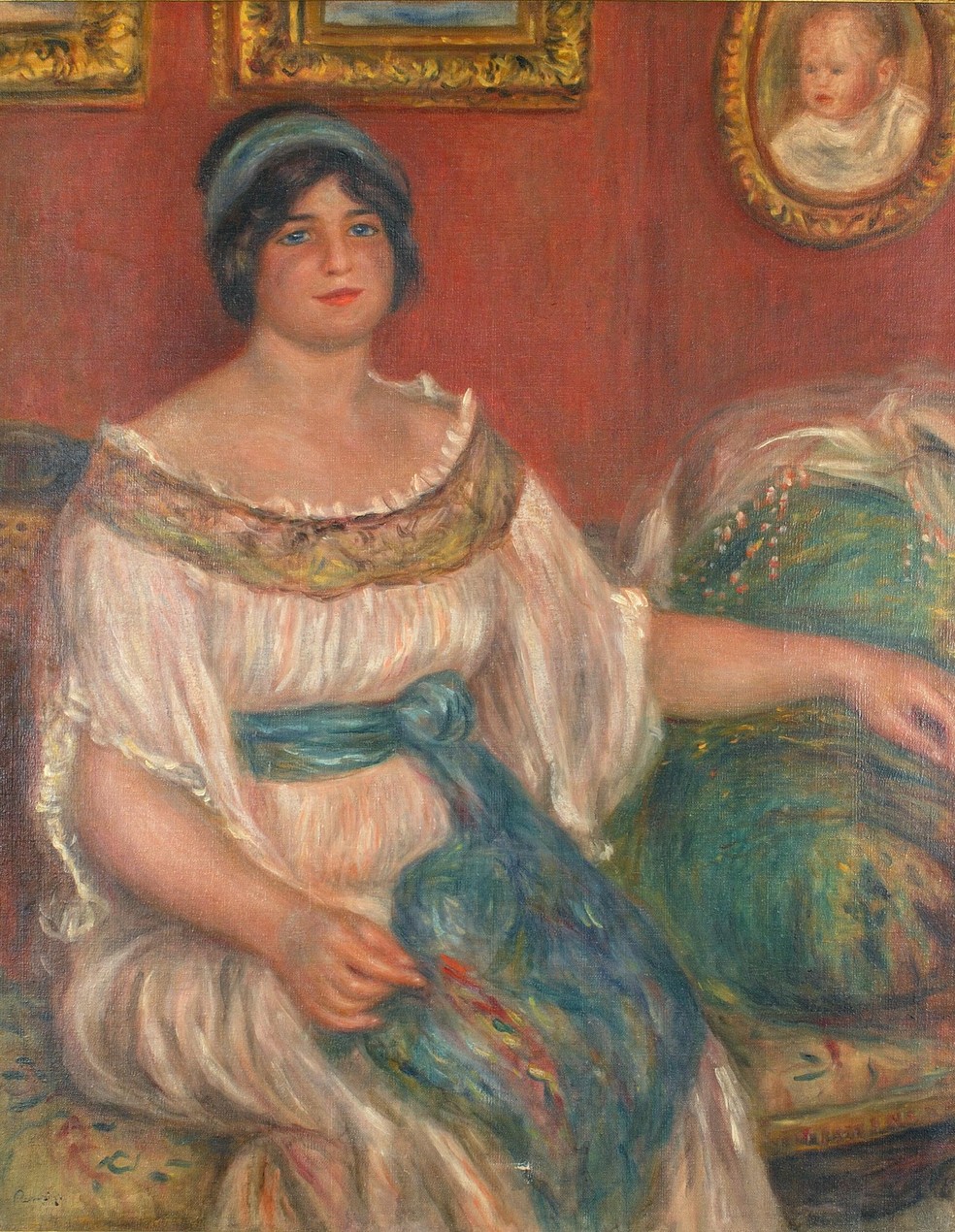 Retrato de Madame Colonna Romano (1910), de Renoir. — Foto: Museu Renoir/Divulgação