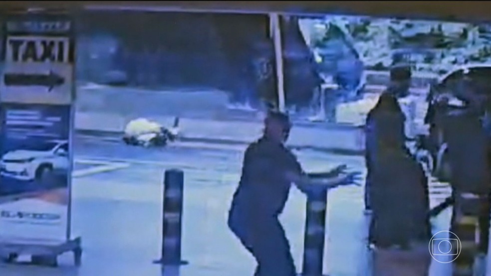 Homem assassinado no aeroporto de Guarulhos — Foto: Reprodução/TV Globo