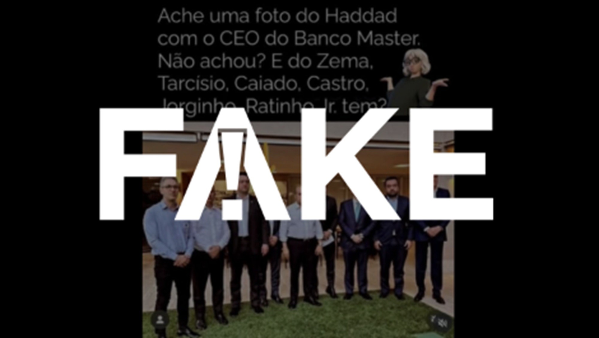 É #FAKE foto de CEO do Banco Master ao lado de governadores; trata-se de montagem