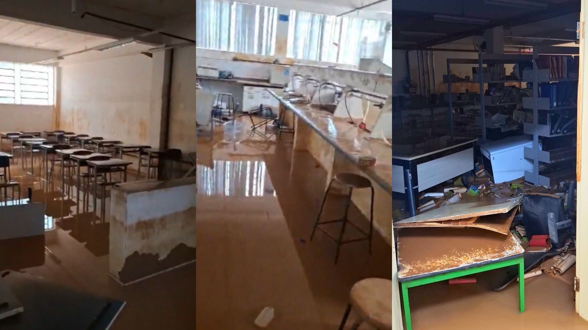 VÍDEO: Enchente devasta subsolo com laboratórios e biblioteca da UEMG em Ubá; prejuízo pode chegar a R$ 10 milhões