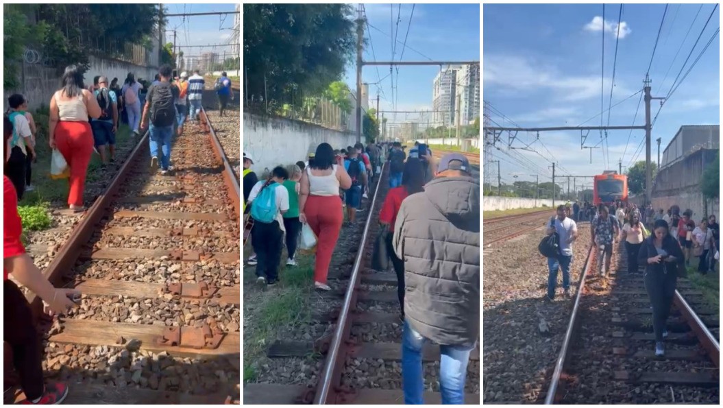 VÍDEO: passageiros andam pelos trilhos após falha na Linha 8-Diamante da ViaMobilidade