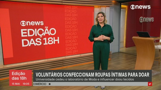Voluntários confeccionam roupas íntimas para doar - Programa: Jornal GloboNews edição das 18h 