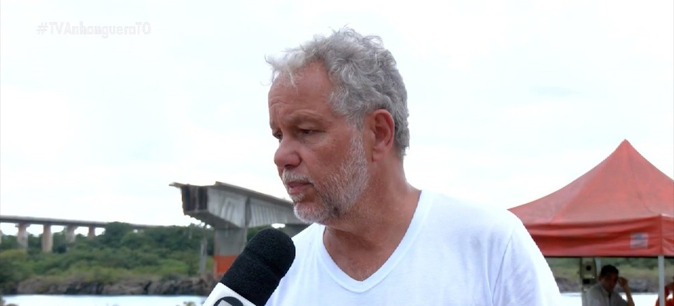Manoel Jorge Diniz Dias é o responsável pela implosão da ponte Juscelino Kubitschek de Oliveira — Foto: Reprodução/TV Anhanguera