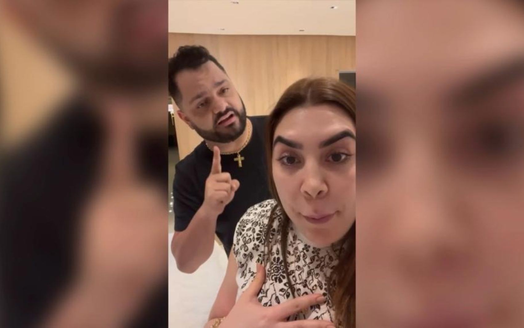 Vídeo mostra quando ex de Naiara Azevedo dá tapa em telefone para parar gravação durante acusação de agressão: ‘Quero que você assista e me fale se eu sou louca’