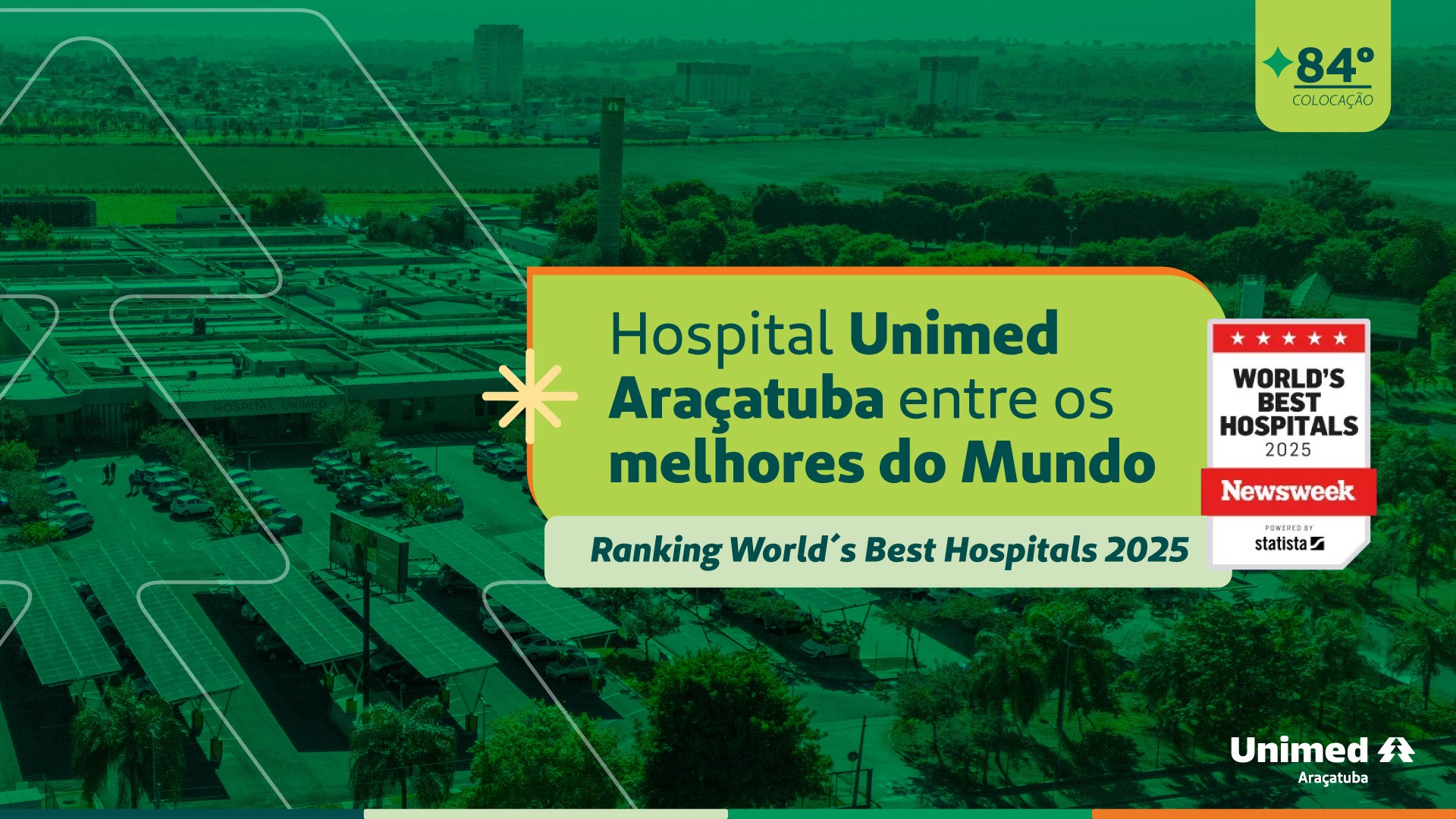 Hospital Unimed Araçatuba está entre os melhores do mundo pelo segundo ano consecutivo