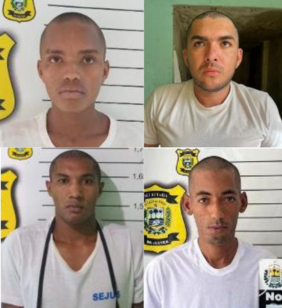 Presos recapturados até a manhã desta terça (20), no Sul do Piauí — Foto: Foto: Reprodução/Sejus
