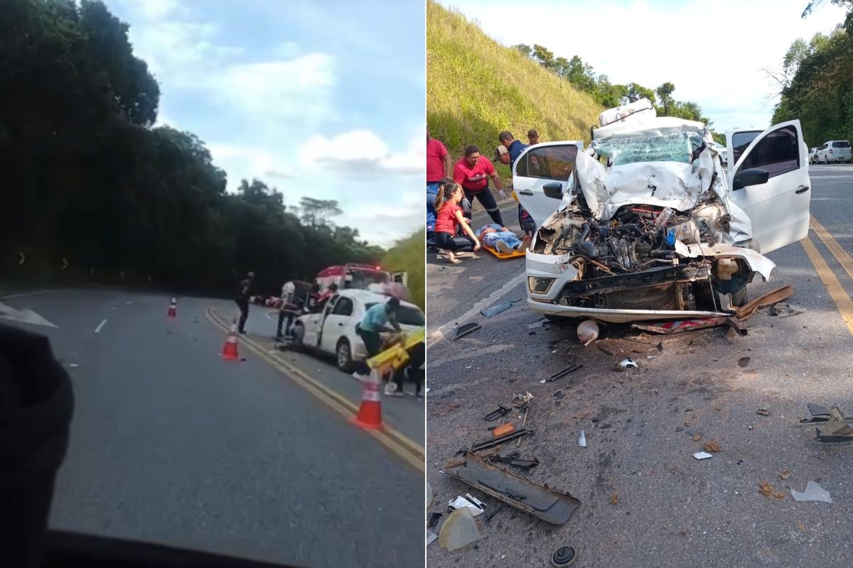 Idosa morre e outras quatro pessoas ficam feridas após carro com pacientes colidir com caminhão no interior de SP