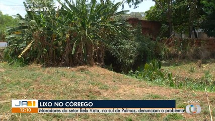 Moradores reclamam de acúmulo de lixo em córrego no setor Bela Vista