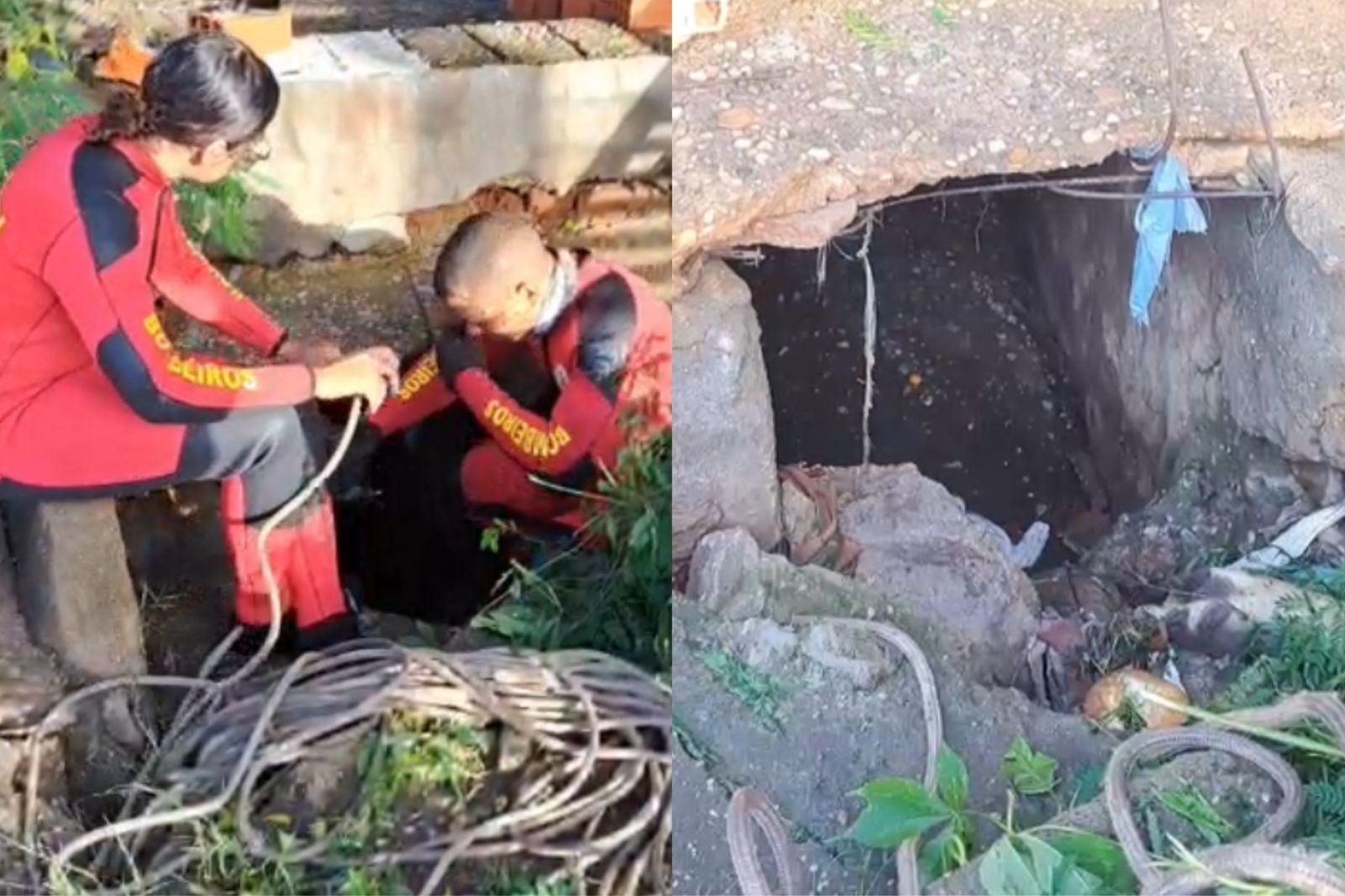 Homem cai em bueiro ao tentar atravessar rua alagada em Teresina; bombeiros fazem buscas