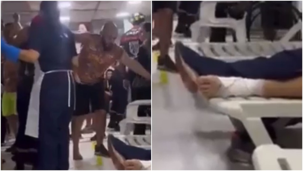 Foliões precisaram receber atendimento médico após acidente no Fortal — Foto: Reprodução