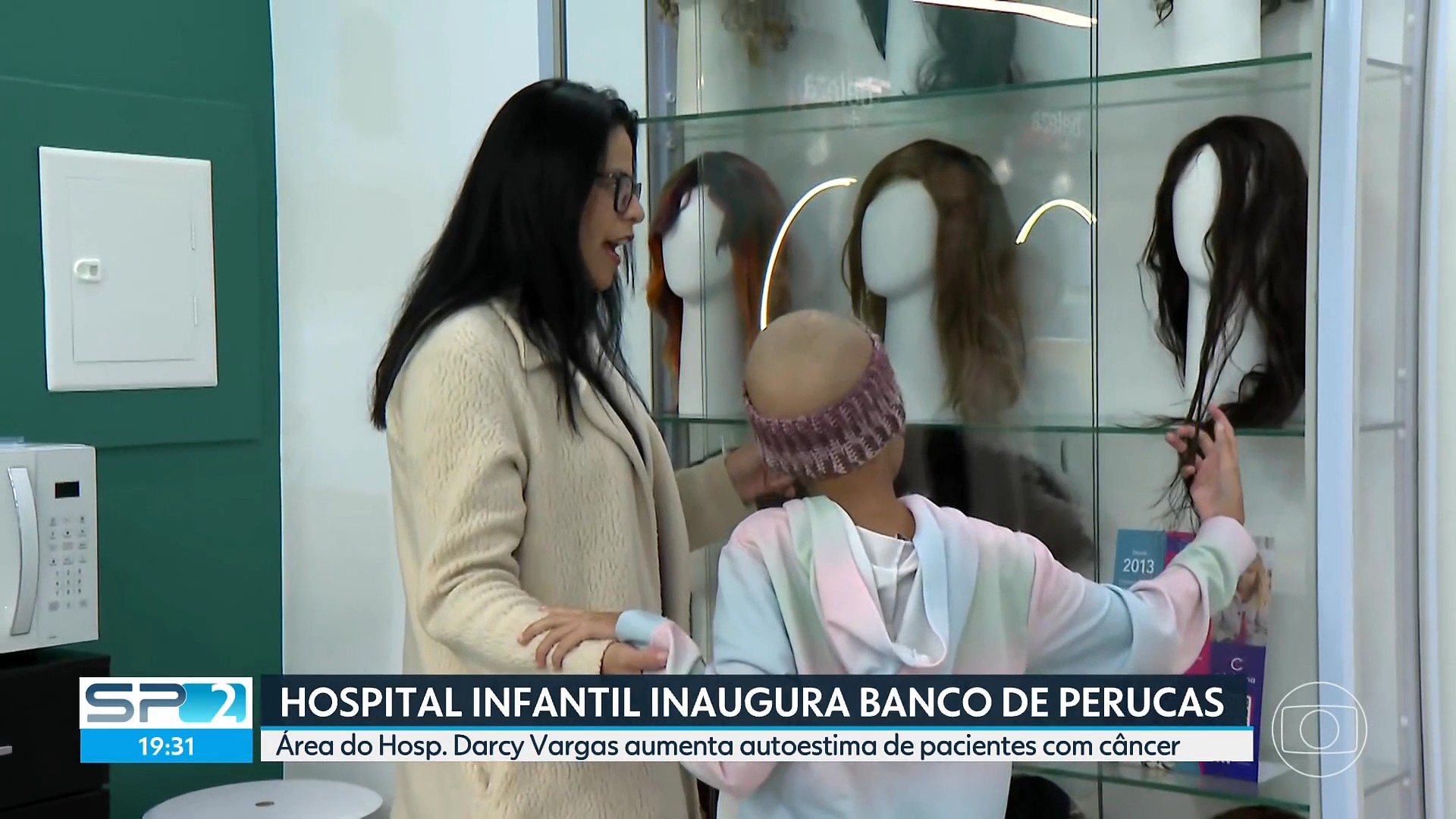 Hospital Infantil Darcy Vargas inaugura banco de perucas para crianças em tratamento contra câncer