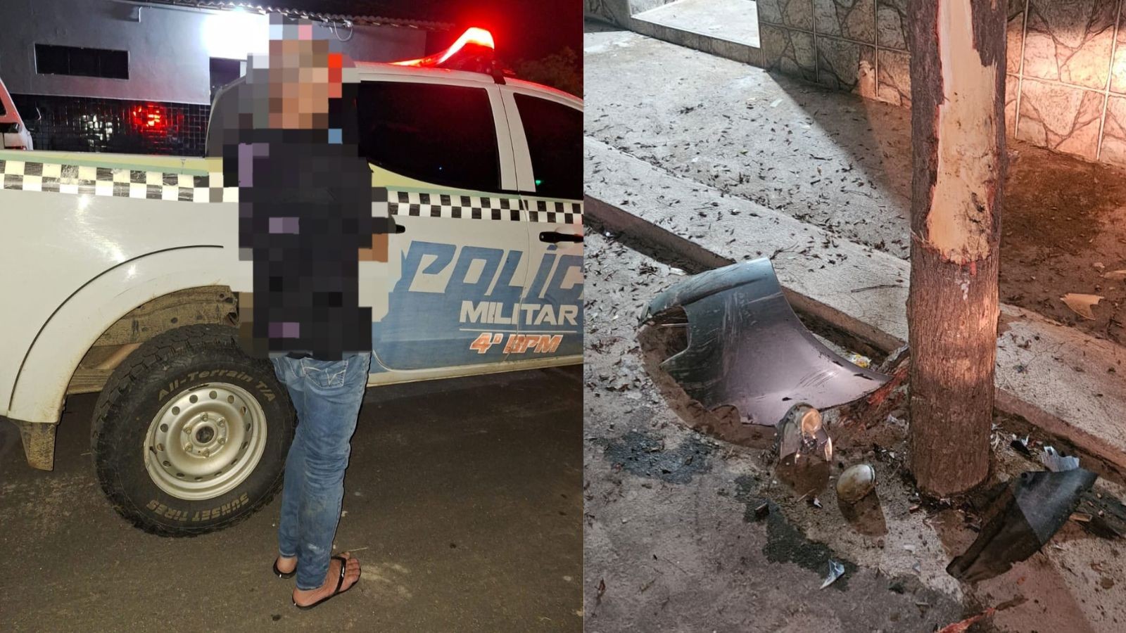 Dentista bate carro em árvore e é preso pela 3ª vez em seis meses por dirigir embriagado no PI 