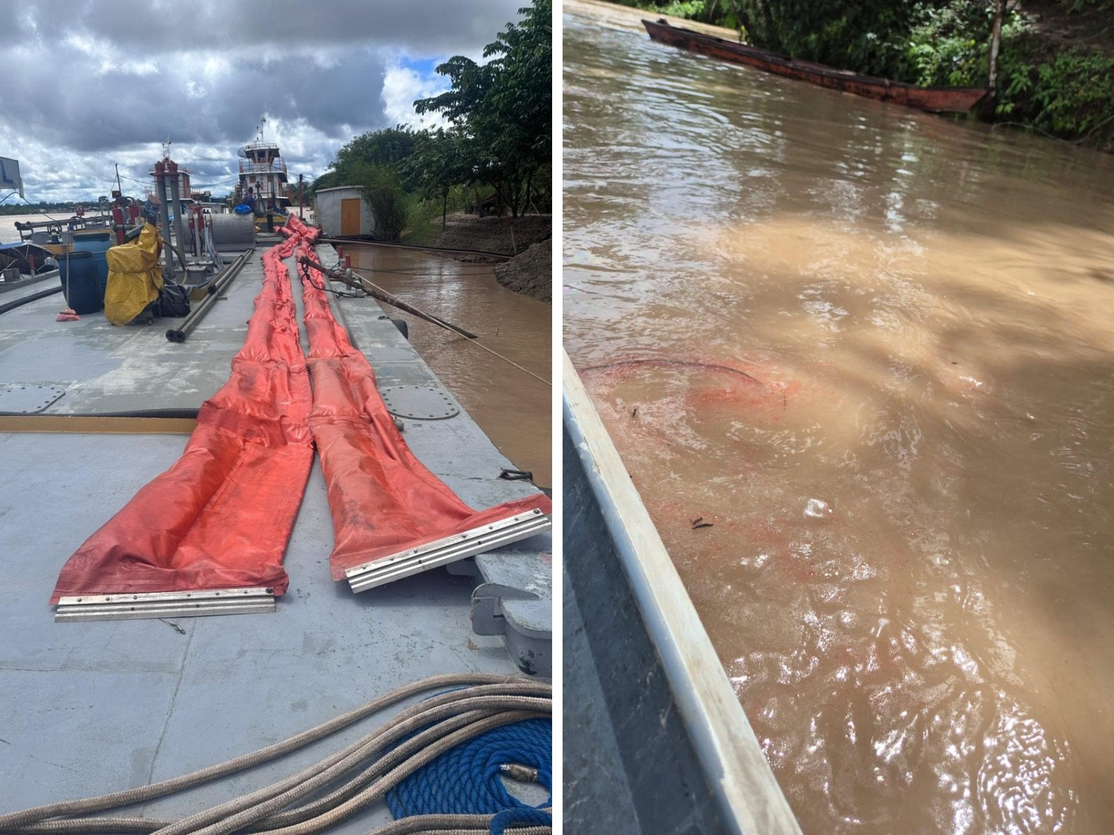 MP abre inquérito para apurar derramamento de óleo após naufrágio de balsa em rio do Acre
