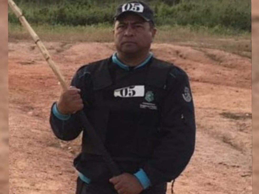 Subtenente Cícero Martins de Sena morreu um dia depois de ser atropelado durante o serviço em Ibaretama. — Foto: Arquivo pessoal