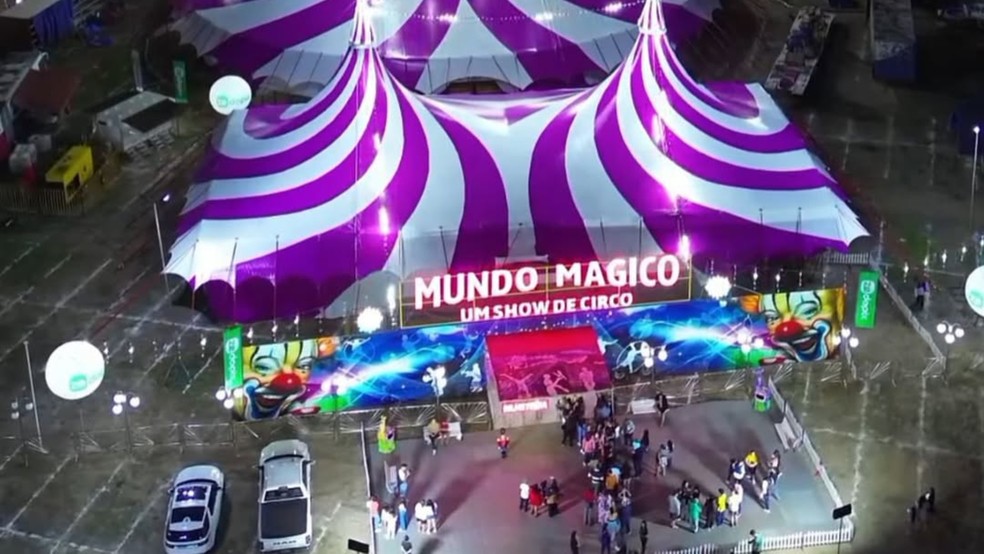 Circo Mundo Mágico, onde o acidente aconteceu — Foto: Divulgação/Circos do Brasil