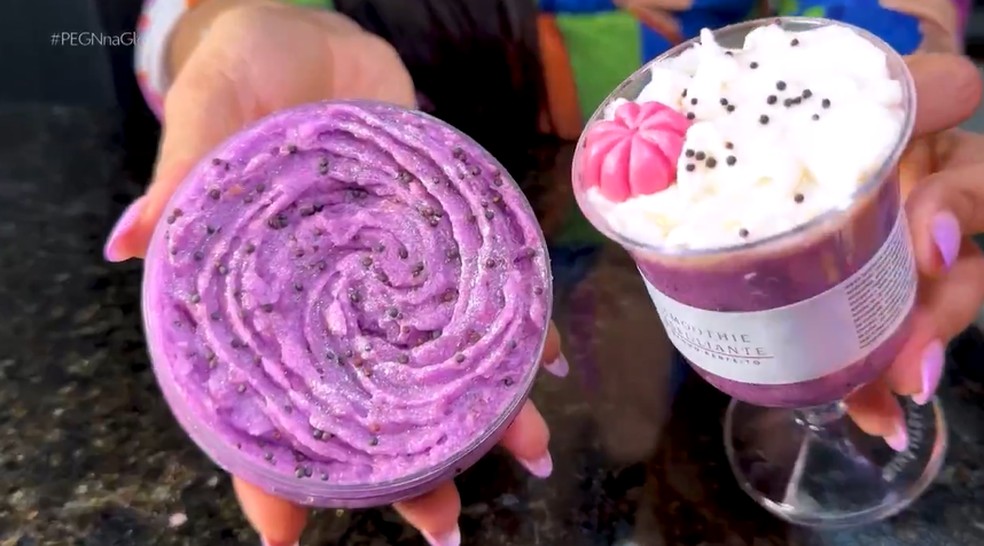 Amanda fatura com cosméticos que parecem de comer — Foto: TV Globo/Reprodução