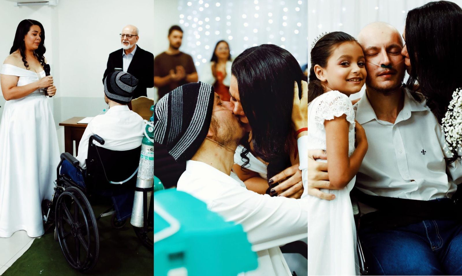 Paciente em cuidados paliativos realiza sonho de casar durante internação em hospital de SC