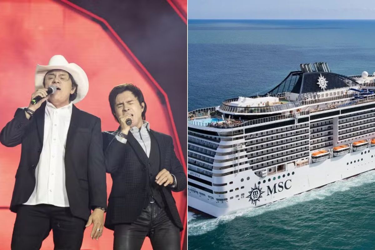 Fãs e artistas embarcam em cruzeiro inédito de Chitãozinho e Xororó; veja as atrações 