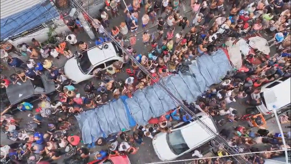 Mortos em megaoperação no Alemão e na Penha, no dia 28 de outubro — Foto: Reprodução/TV Globo