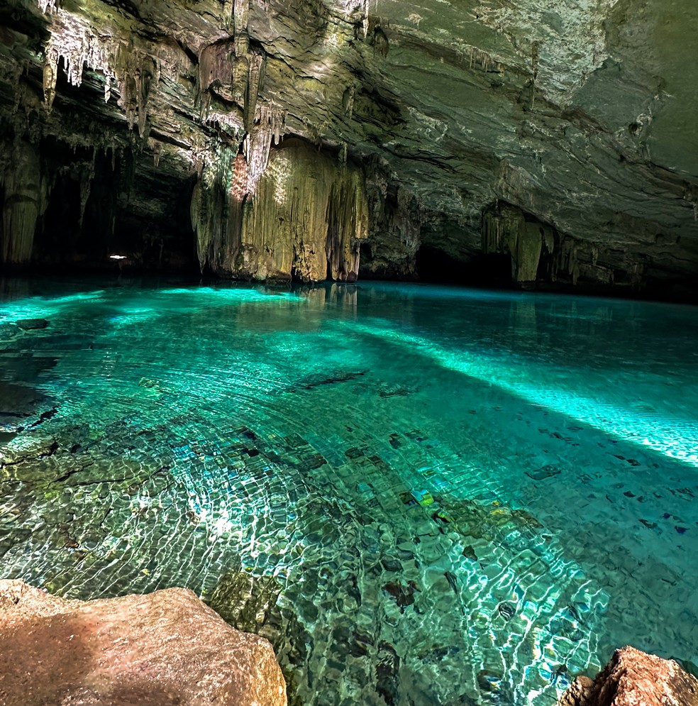Gruta da Lagoa Azul, em Nobres (MT) — Foto: Divugulgação