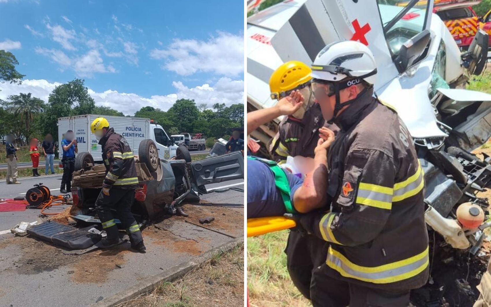 Mortos em acidente com ambulância eram casal e filho
