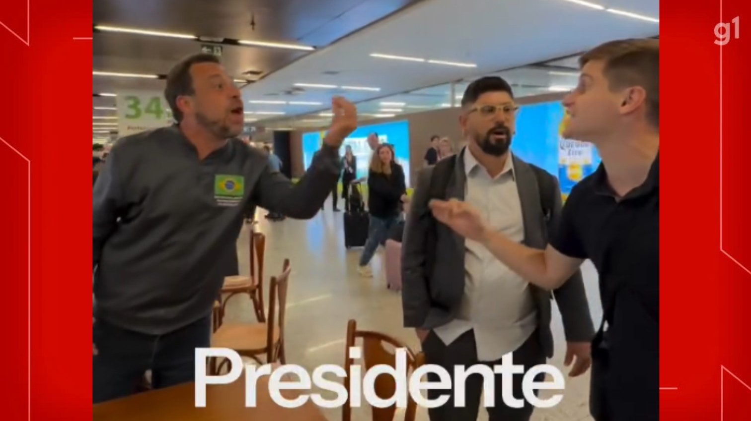 Lucas Pavanato e Guilherme Boulos se encontram e trocam provocações no Aeroporto de Brasília; vídeo
