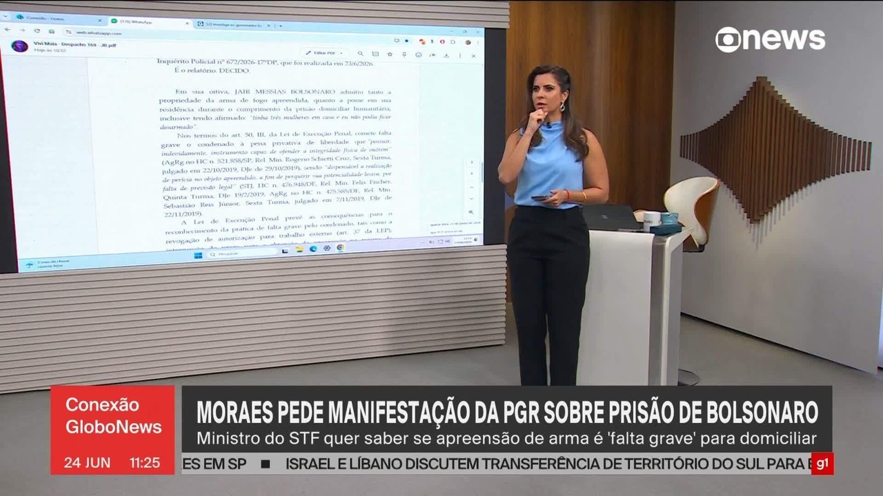 PGR sugere esperar fim do inquérito sobre arma de Bolsonaro para avaliar falta grave de prisão domiciliar 