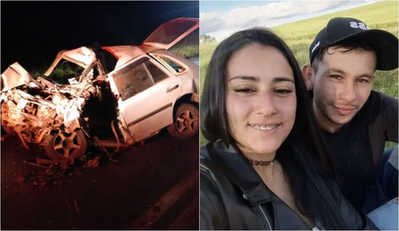 Jovem casal morre em colisão entre carro e caminhão na BR-470, em SC