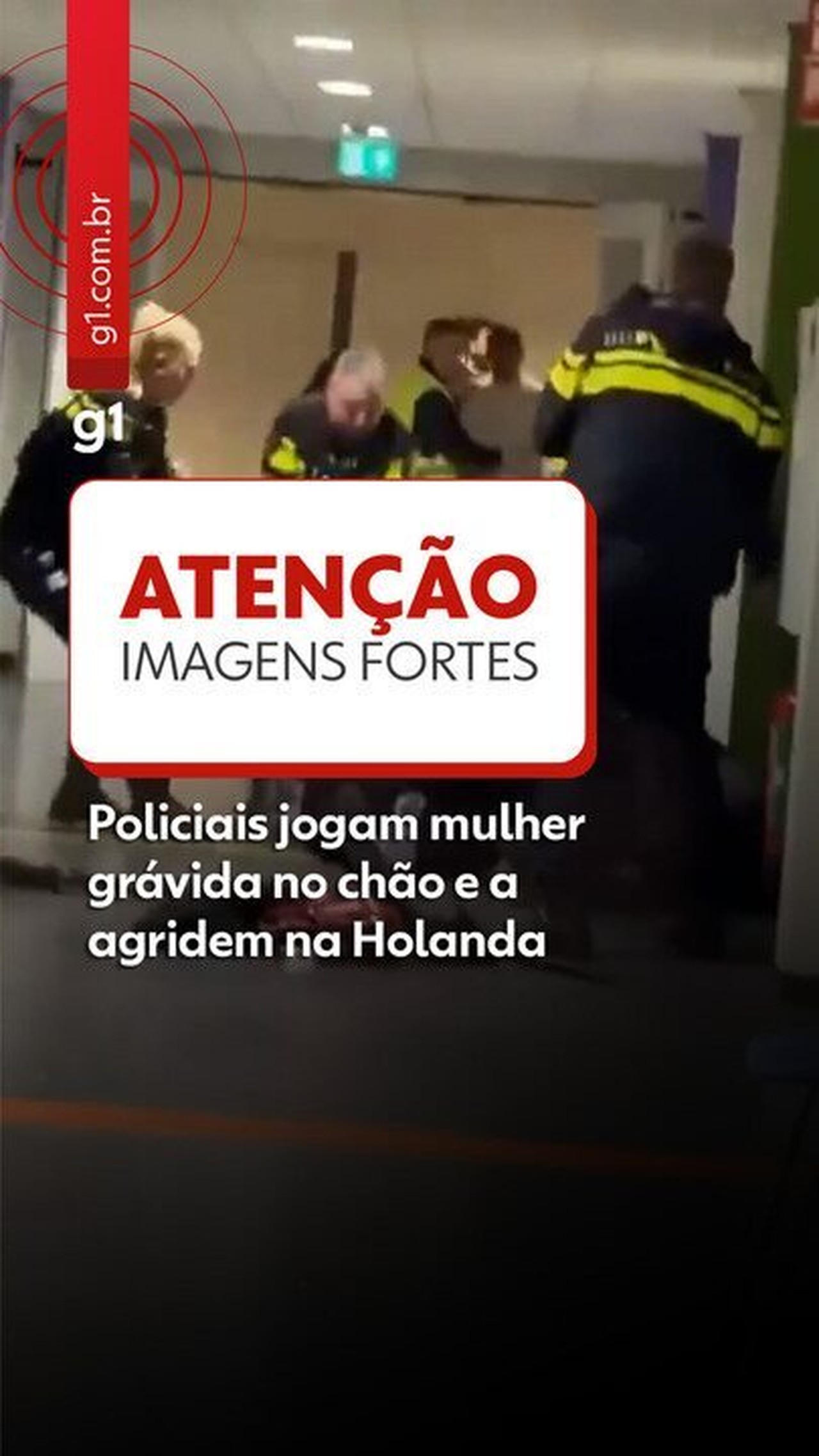 VÍDEO: Policial da Holanda arremessa alemã grávida no chão