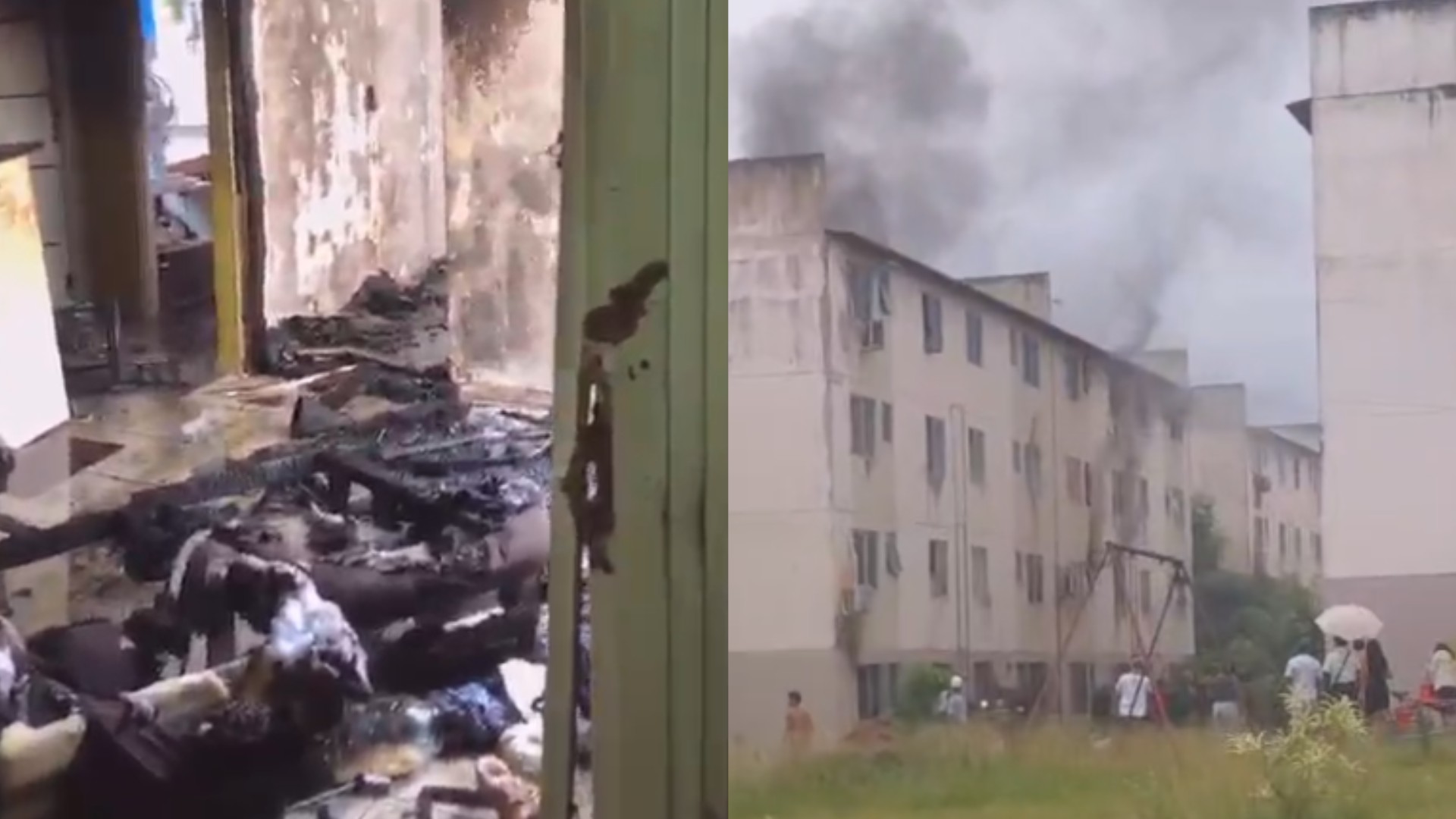 Apartamento em conjunto habitacional de Marituba pega fogo