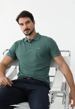 Camisa polo reta Colcci