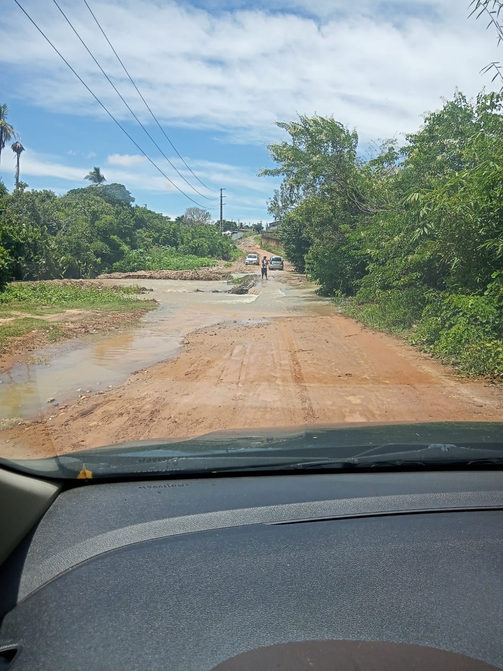 Alagamento na Ponte do Vigário em abril de 2023. Problema é recorrente na região, segundo moradores — Foto: Cedida