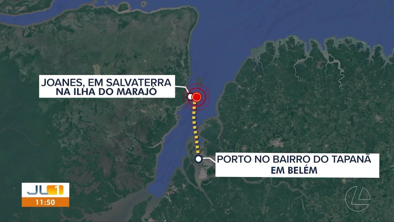 Balsa que transportava retroescavadeira e caçamba naufraga em Salvaterra, no Marajó