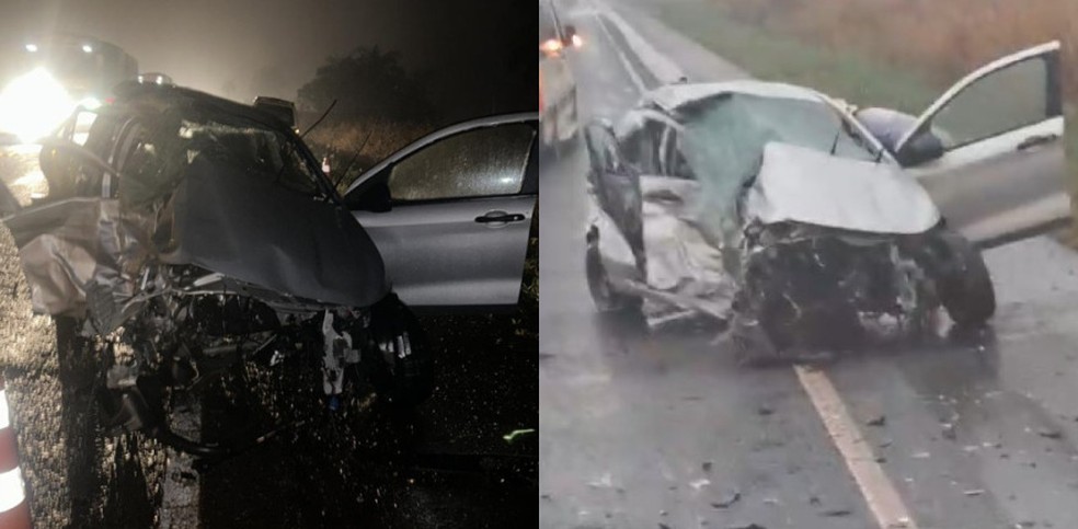 Acidente na BR-163 no fim de semana deixou duas mortes e cinco pessoas feridas — Foto: Alvorada Informa/Reprodução