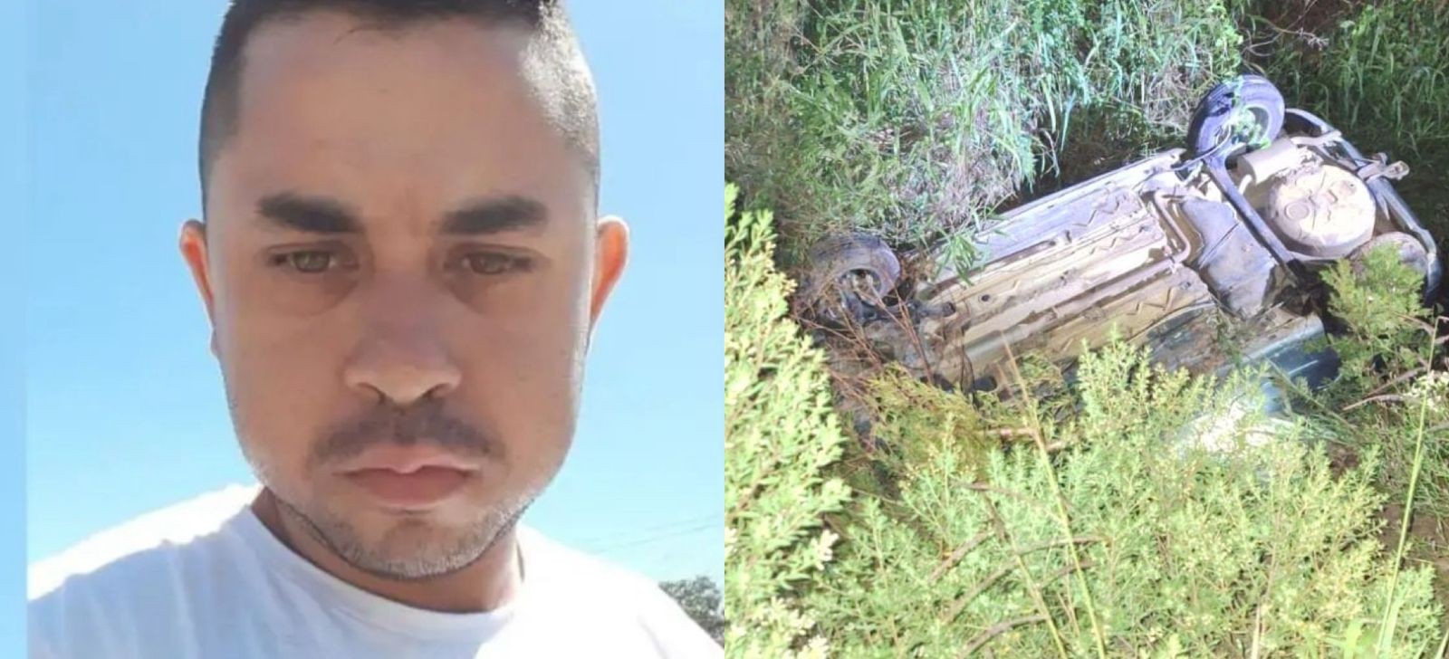 Passageiro morre após carro capotar e cair em área alagada na SC‑477