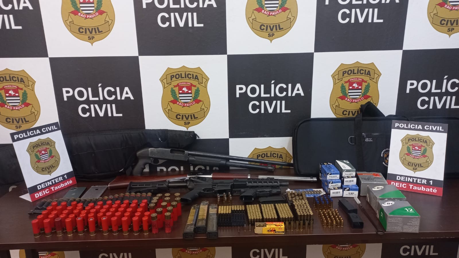 Polícia Civil prende homem com armas e mais de 250 munições em Taubaté, SP